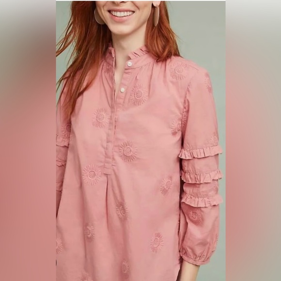 ANTHROPOLOGIE Isabel Sinclair Embroidered Blouse - Picture 2 of 11